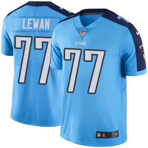 Youth Nike Tennessee Titans #77 Taylor Lewan Light Blue Team Color Stitched NFL Vapor Untouchable Limited Jersey