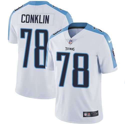 Youth Nike Tennessee Titans #78 Jack Conklin White Stitched NFL Vapor Untouchable Limited Jersey
