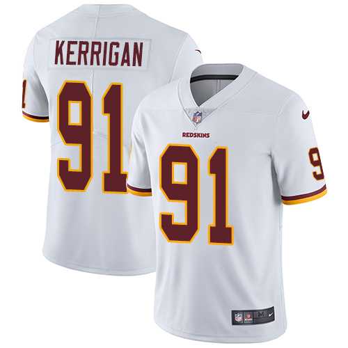 Youth Nike Washington Redskins #91 Ryan Kerrigan White Stitched NFL Vapor Untouchable Limited Jersey