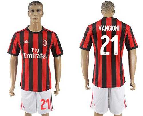 AC Milan #21 Vangioni Home Soccer Club Jersey