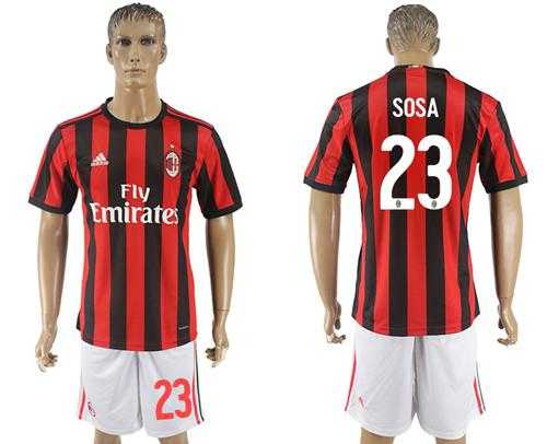 AC Milan #23 Sosa Home Soccer Club Jersey