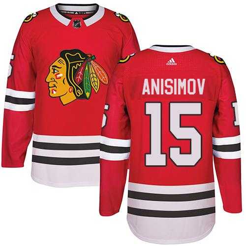 Adidas Men's Chicago Blackhawks #15 Artem Anisimov Red Home Authentic Stitched NHL Jersey