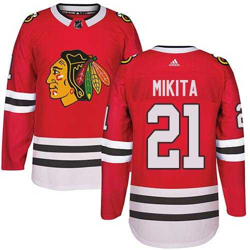 Adidas Men's Chicago Blackhawks #21 Stan Mikita Red Home Authentic Stitched NHL Jersey