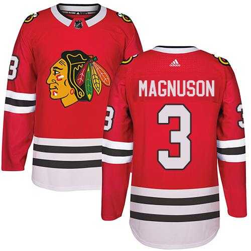 Adidas Men's Chicago Blackhawks #3 Keith Magnuson Red Home Authentic Stitched NHL Jersey