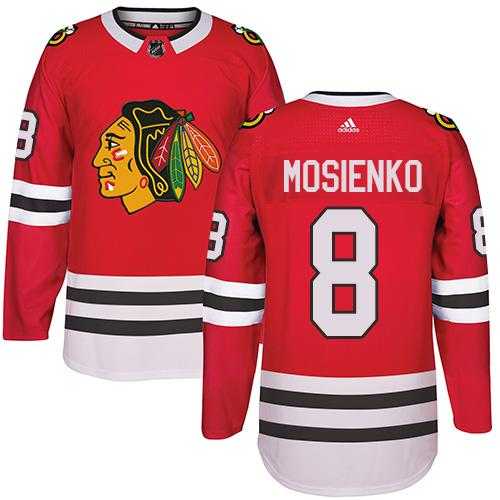 Adidas Men's Chicago Blackhawks #8 Bill Mosienko Red Home Authentic Stitched NHL Jersey
