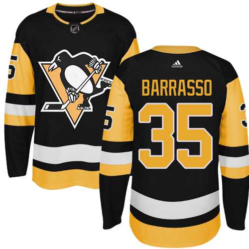 Adidas Men's Pittsburgh Penguins #35 Tom Barrasso Black Alternate Authentic Stitched NHL Jersey