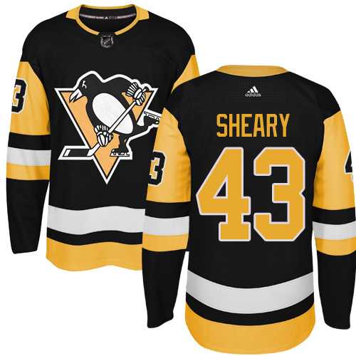 Adidas Men's Pittsburgh Penguins #43 Conor Sheary Black Alternate Authentic Stitched NHL Jersey