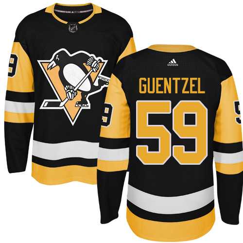 Adidas Men's Pittsburgh Penguins #59 Jake Guentzel Black Alternate Authentic Stitched NHL Jersey