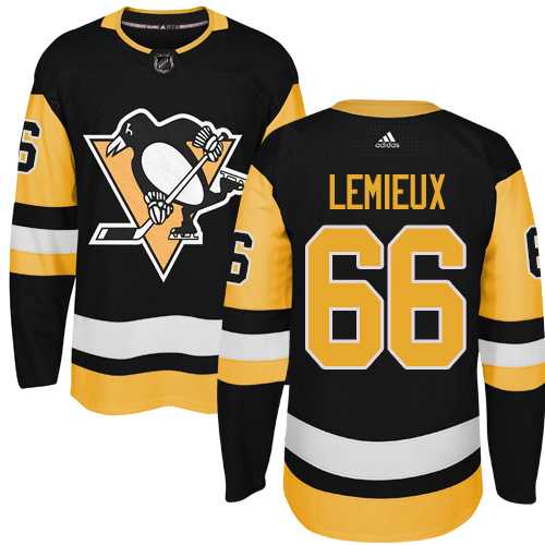 Adidas Men's Pittsburgh Penguins #66 Mario Lemieux Black Alternate Authentic Stitched NHL Jersey