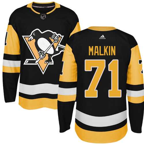 Adidas Men's Pittsburgh Penguins #71 Evgeni Malkin Black Alternate Authentic Stitched NHL Jersey