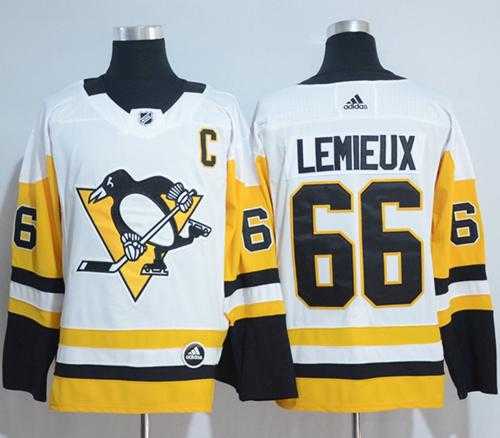 Adidas Pittsburgh Penguins #66 Mario Lemieux White Road Authentic Stitched NHL Jersey Adidas Pittsburgh Penguins #66 Mario Lemieux White Road Authentic Stitched NHL Jersey