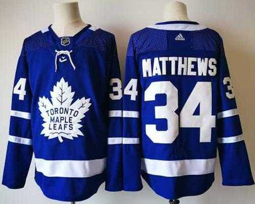 Adidas Toronto Maple Leafs #34 Auston Matthews Blue Home Authentic Stitched NHL Jersey