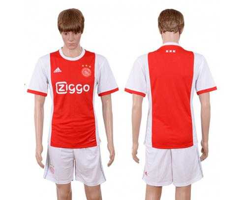 Ajax Blank Home Soccer Club Jersey