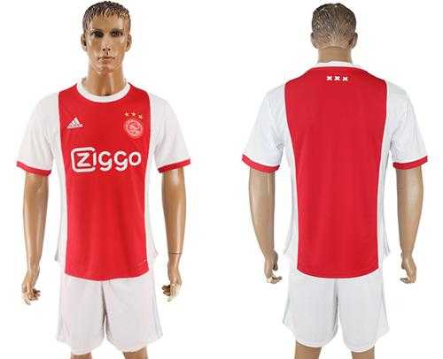 Ajax Blank Home Soccer Club Jersey