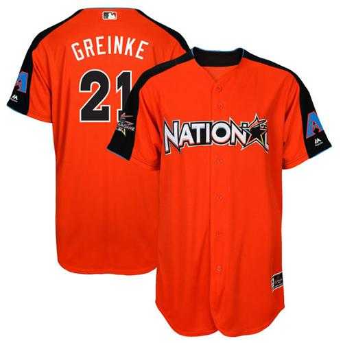 Arizona Diamondbacks #21 Zack Greinke Orange 2017 All-Star National League Stitched MLB Jersey