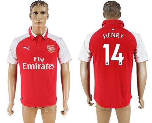 Arsenal #14 Henry Home Soccer Club Jersey