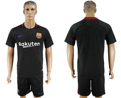 Barcelona Blank Black Goalkeeper Soccer Club Jersey