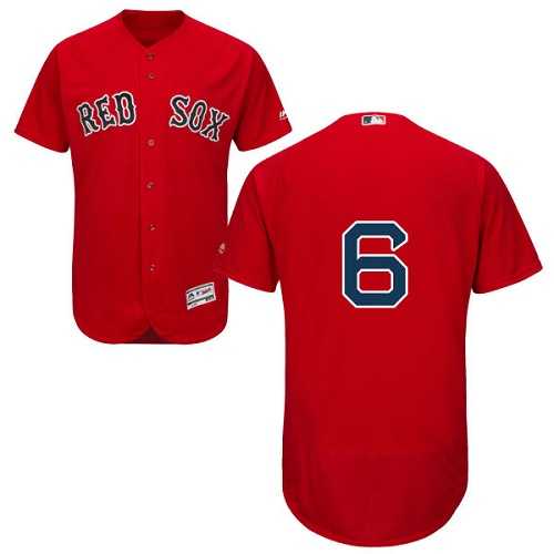 Boston Red Sox #6 Johnny Pesky Red Flexbase Authentic Collection Stitched MLB Jersey