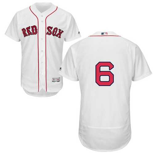 Boston Red Sox #6 Johnny Pesky White Flexbase Authentic Collection Stitched MLB Jersey