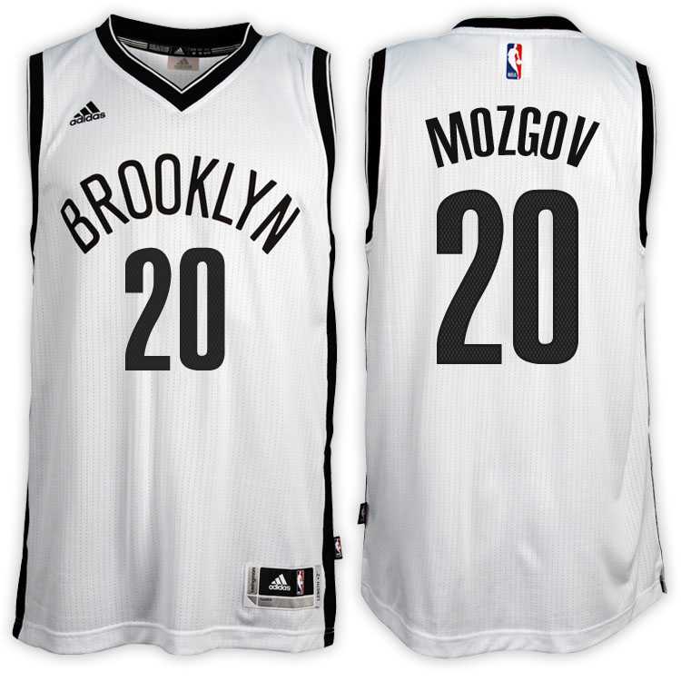 Brooklyn Nets #20 Timofey Mozgov Home White New Swingman Stitched NBA Jersey
