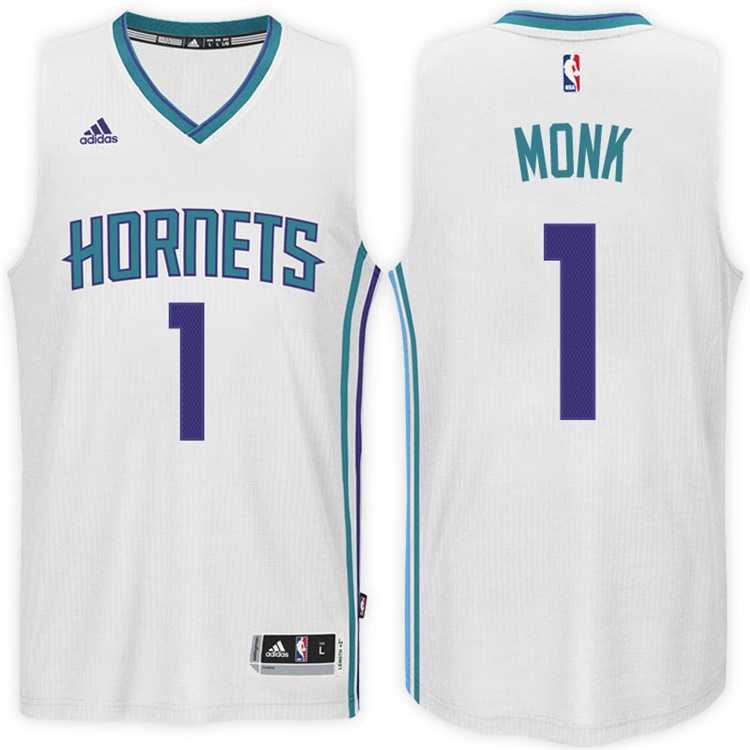 Charlotte Hornets #1 Malik Monk Home White New Swingman Stitched NBA Jersey