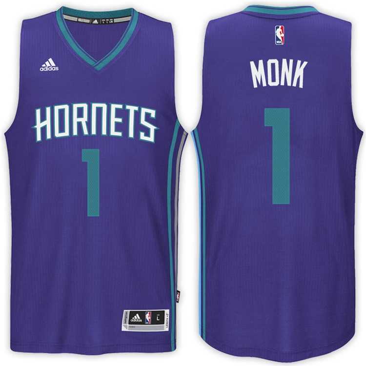 Charlotte Hornets #1 Malik Monk Road Purple New Swingman Stitched NBA Jersey