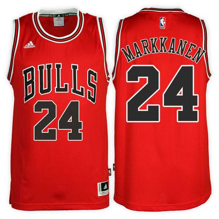 Chicago Bulls #24 Lauri Markkanen Road Red New Swingman Stitched NBA Jersey