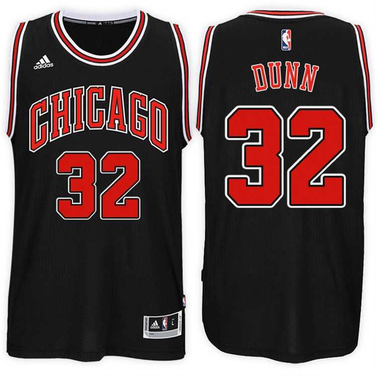 Chicago Bulls #32 Kris Dunn Alternate Black New Swingman Stitched NBA Jersey