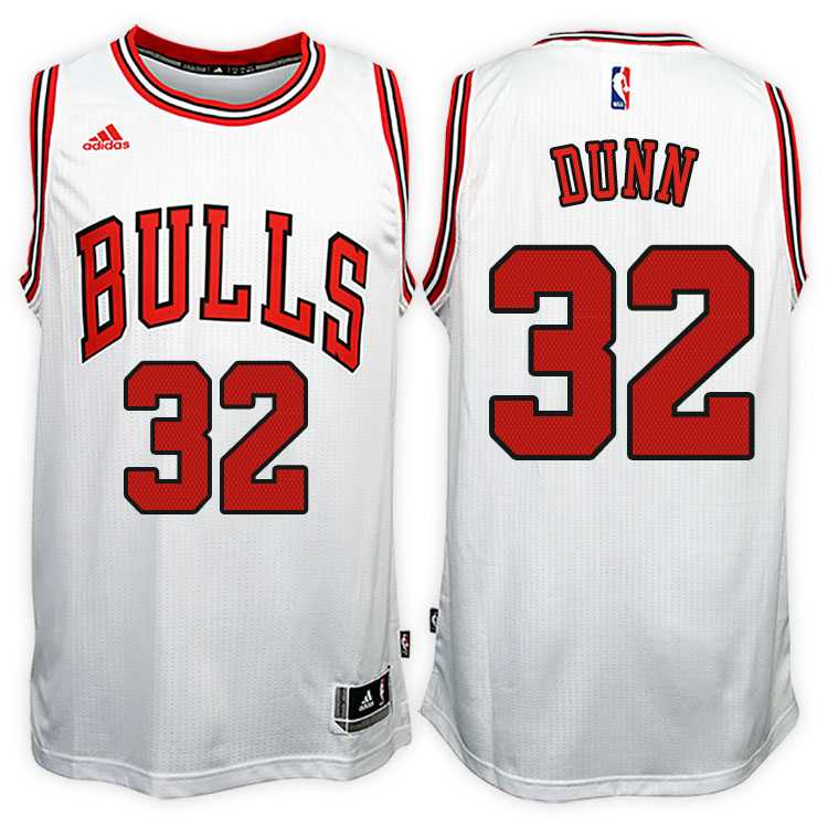 Chicago Bulls #32 Kris Dunn Home White New Swingman Stitched NBA Jersey