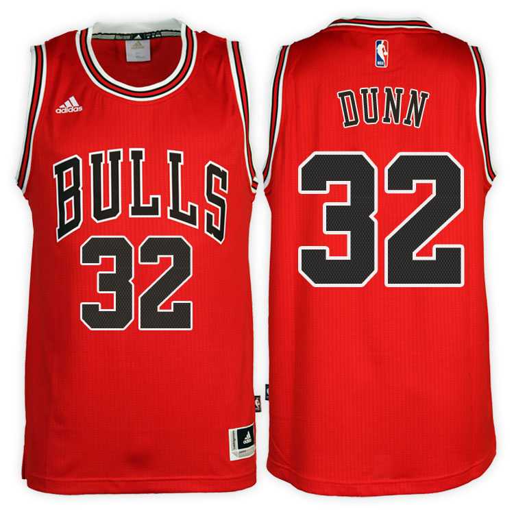 Chicago Bulls #32 Kris Dunn Road Red New Swingman Stitched NBA Jersey