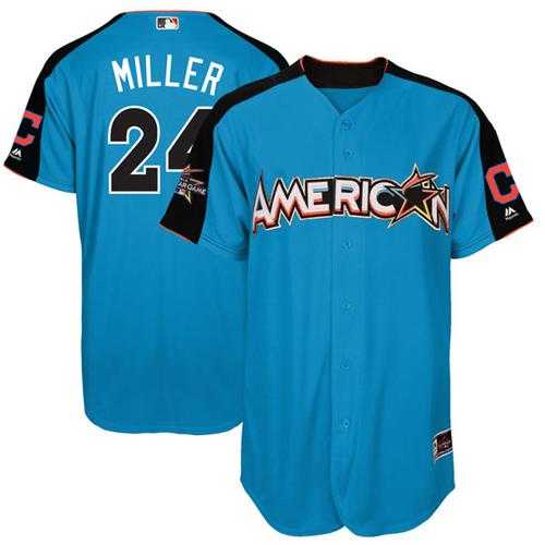 Cleveland Indians #24 Andrew Miller Blue 2017 All-Star American League Stitched MLB Jersey