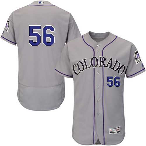 Colorado Rockies #56 Greg Holland Grey Flexbase Authentic Collection Stitched MLB Jersey