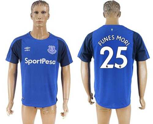 Everton #25 Funes Mori Home Soccer Club Jersey