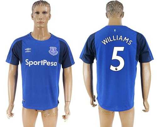 Everton #5 Williams Home Soccer Club Jersey
