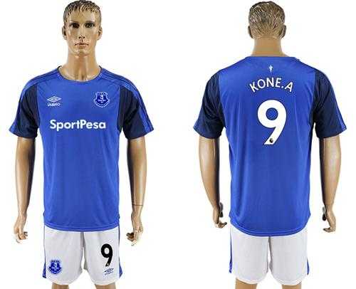 Everton #9 Kone.A Home Soccer Club Jersey