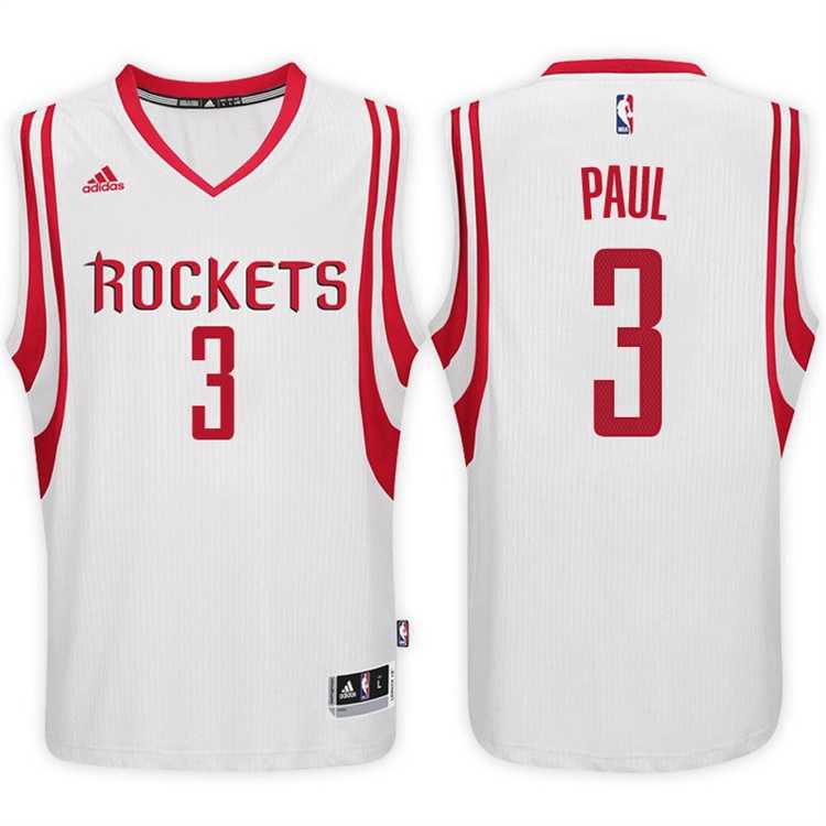 Houston Rockets #3 Chris Paul Home White New Swingman Stitched NBA Jersey