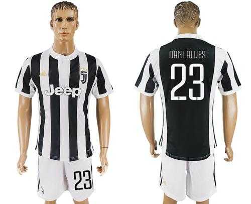Juventus #23 Dani Alves Home Soccer Club Jersey
