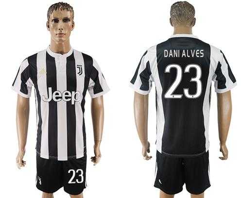 Juventus #23 Dani Alves Home Soccer Club Jersey