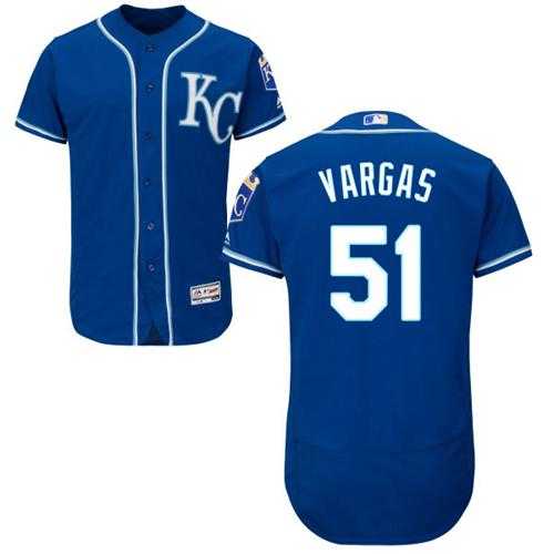 Kansas City Royals #51 Jason Vargas Royal Blue Flexbase Authentic Collection Stitched MLB Jersey