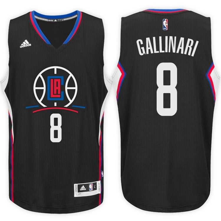 Los Angeles Clippers #8 Danilo Gallinari Alternate Black New Swingman Stitched NBA Jersey