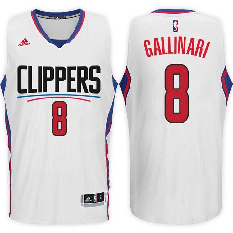 Los Angeles Clippers #8 Danilo Gallinari Home White New Swingman Stitched NBA Jersey
