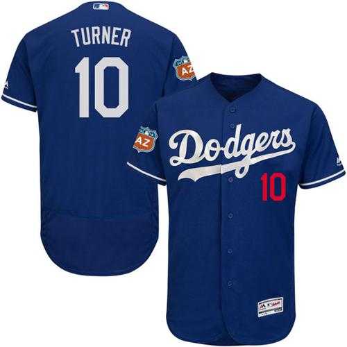 Los Angeles Dodgers #10 Justin Turner Blue Flexbase Authentic Collection Stitched Baseball Jersey