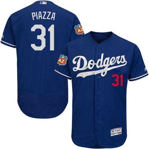 Los Angeles Dodgers #31 Mike Piazza Blue Flexbase Authentic Collection Stitched Baseball Jersey