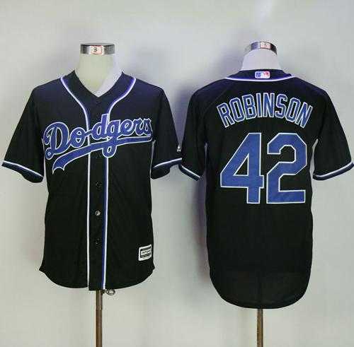 Los Angeles Dodgers #42 Jackie Robinson Black Fashion Stitched MLB Jersey