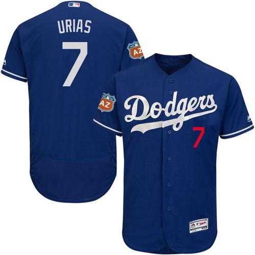 Los Angeles Dodgers #7 Julio Urias Blue Flexbase Authentic Collection Stitched Baseball Jersey Los Angeles Dodgers #7 Julio Urias Blue Flexbase Authentic Collection Stitched Baseball Jersey