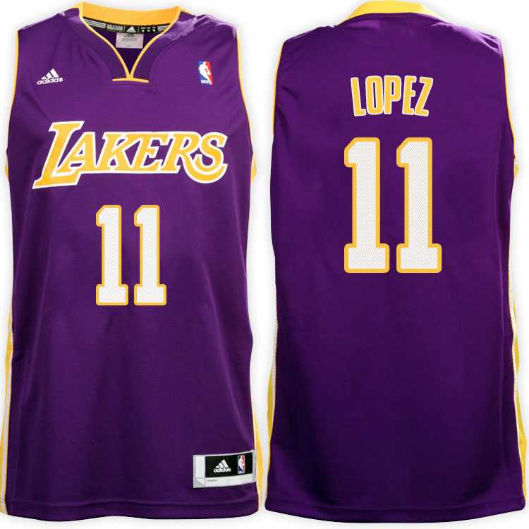 Los Angeles Lakers #11 Brook Lopez Road Purple New Swingman Stitched NBA Jersey
