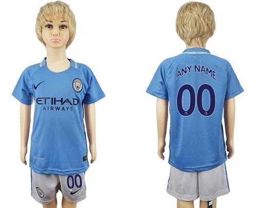 Manchester City Personalized Home Kid Soccer Club Jersey