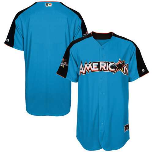 Men's American League Majestic Blue 2017 MLB All-Star Game Personalized Authentic On-Field Home Run Derby Team Jersey