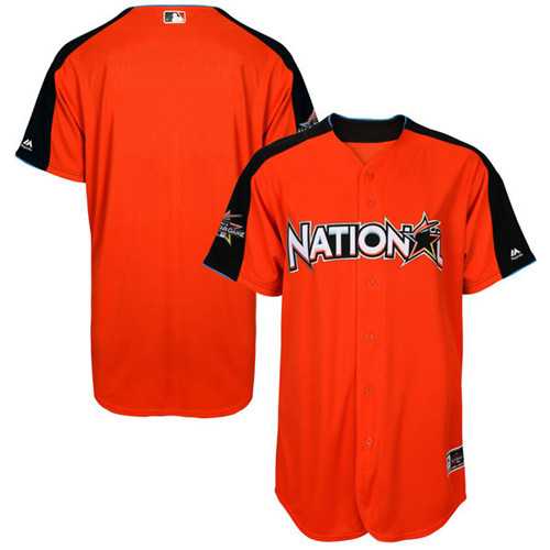 Men's National League Majestic Orange 2017 MLB All-Star Game Personalized Authentic On-Field Home Run Derby Team Jersey