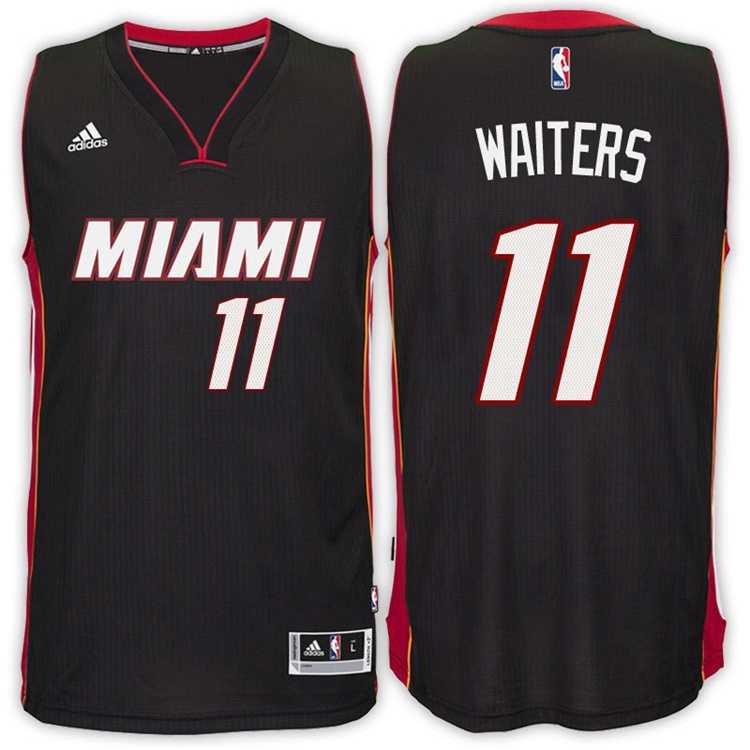 Miami Heat #11 Dion Waiters Road Black New Swingman Stitched NBA Jersey